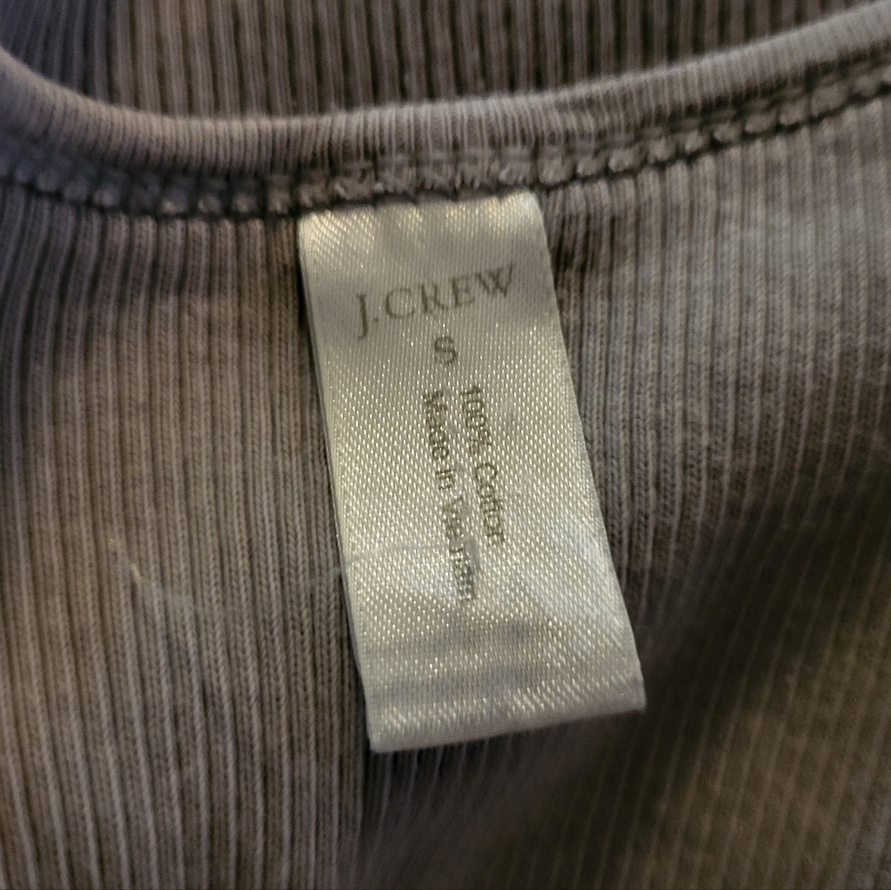 J.Crew Women's Gray Ribbed Sleeveless Tank Top - S - Picture 2 of 6
